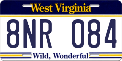 WV license plate 8NR084