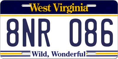 WV license plate 8NR086
