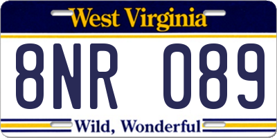 WV license plate 8NR089