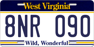 WV license plate 8NR090