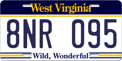 WV license plate 8NR095