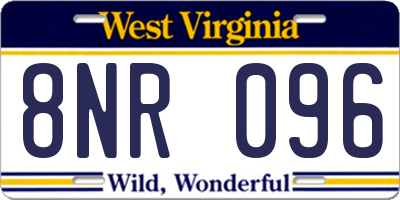 WV license plate 8NR096