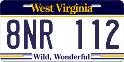WV license plate 8NR112