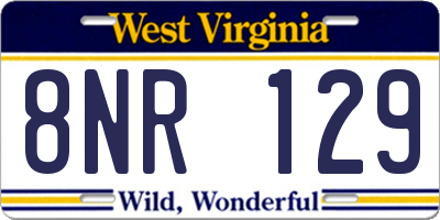 WV license plate 8NR129