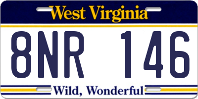 WV license plate 8NR146