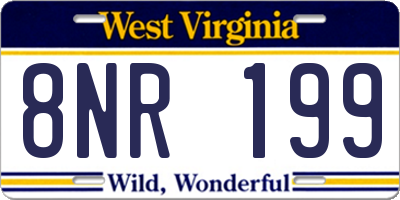 WV license plate 8NR199