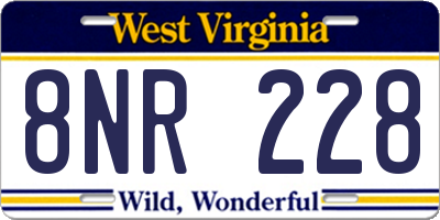 WV license plate 8NR228