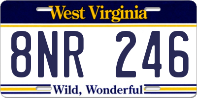 WV license plate 8NR246