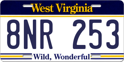 WV license plate 8NR253