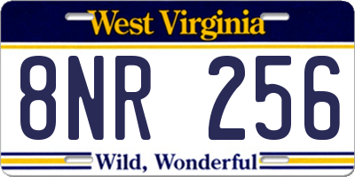 WV license plate 8NR256