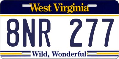 WV license plate 8NR277