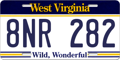 WV license plate 8NR282