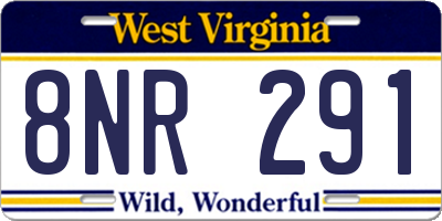 WV license plate 8NR291