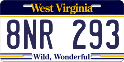 WV license plate 8NR293