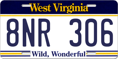 WV license plate 8NR306