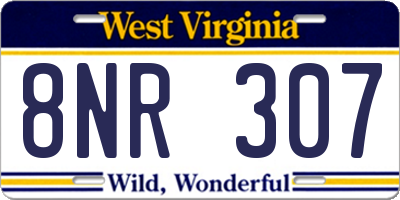 WV license plate 8NR307