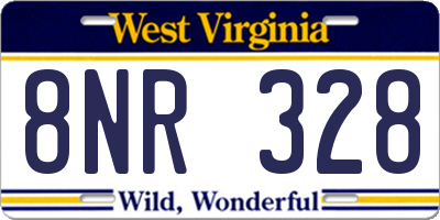WV license plate 8NR328
