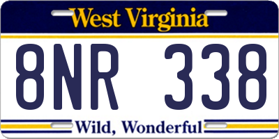 WV license plate 8NR338