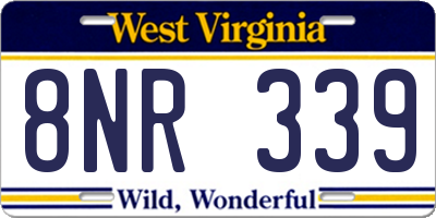 WV license plate 8NR339