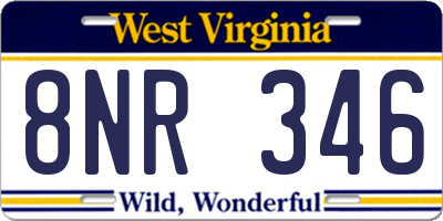 WV license plate 8NR346