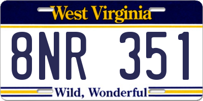 WV license plate 8NR351
