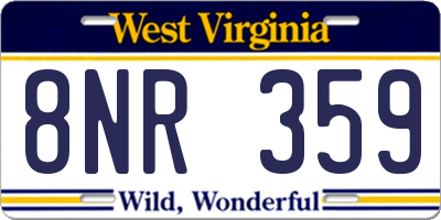 WV license plate 8NR359