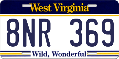 WV license plate 8NR369
