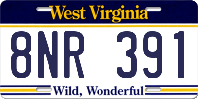 WV license plate 8NR391