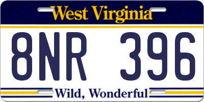 WV license plate 8NR396