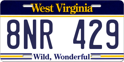 WV license plate 8NR429