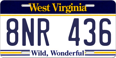 WV license plate 8NR436