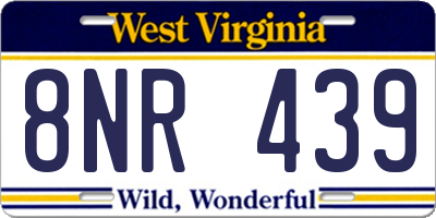 WV license plate 8NR439