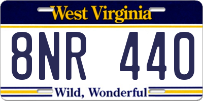 WV license plate 8NR440