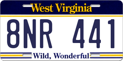 WV license plate 8NR441