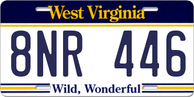 WV license plate 8NR446