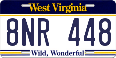 WV license plate 8NR448