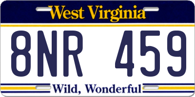 WV license plate 8NR459
