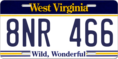 WV license plate 8NR466