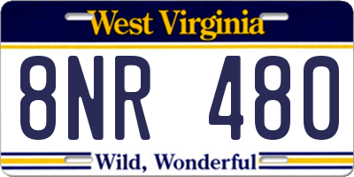 WV license plate 8NR480