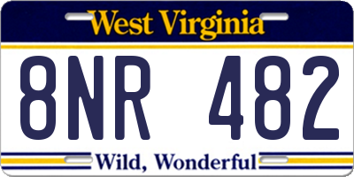WV license plate 8NR482