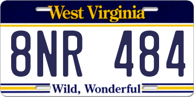 WV license plate 8NR484