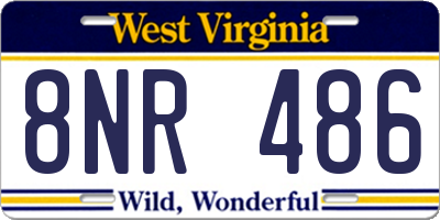 WV license plate 8NR486