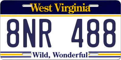 WV license plate 8NR488