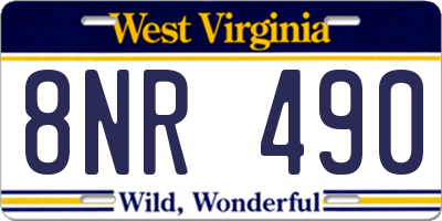 WV license plate 8NR490