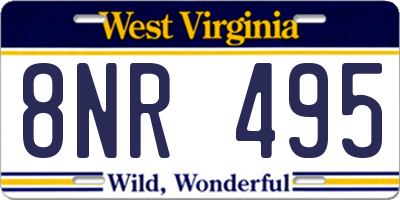 WV license plate 8NR495