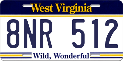 WV license plate 8NR512