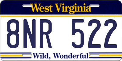 WV license plate 8NR522