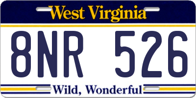 WV license plate 8NR526