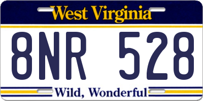 WV license plate 8NR528