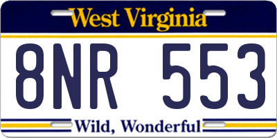 WV license plate 8NR553
